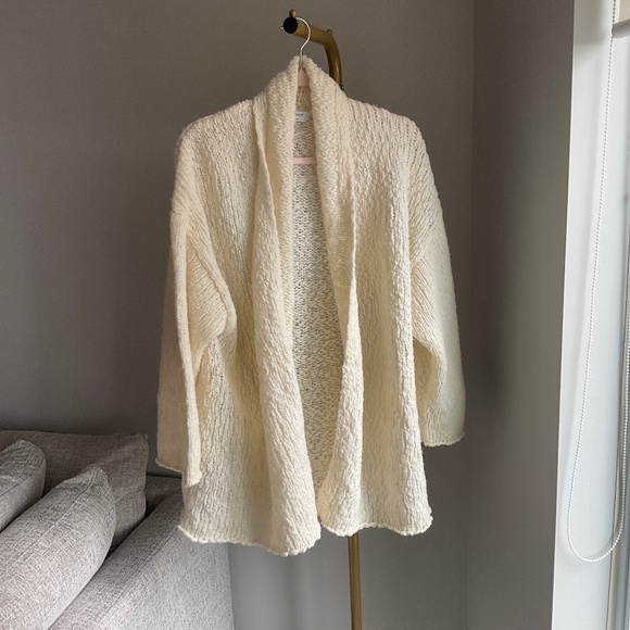 Aritzia The Group Alvar Open Front Cardigan in Lychee White - Picture 3 of 6